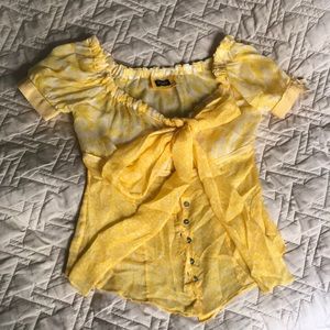 Dolce & Gabbana silk top with a bow tie